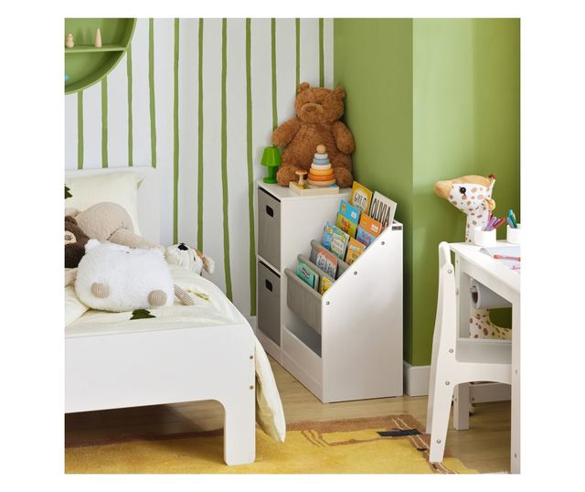 SoBuy Bogreol za djecu, dječja garderoba, Dječja garderoba s klupom KMB76-W