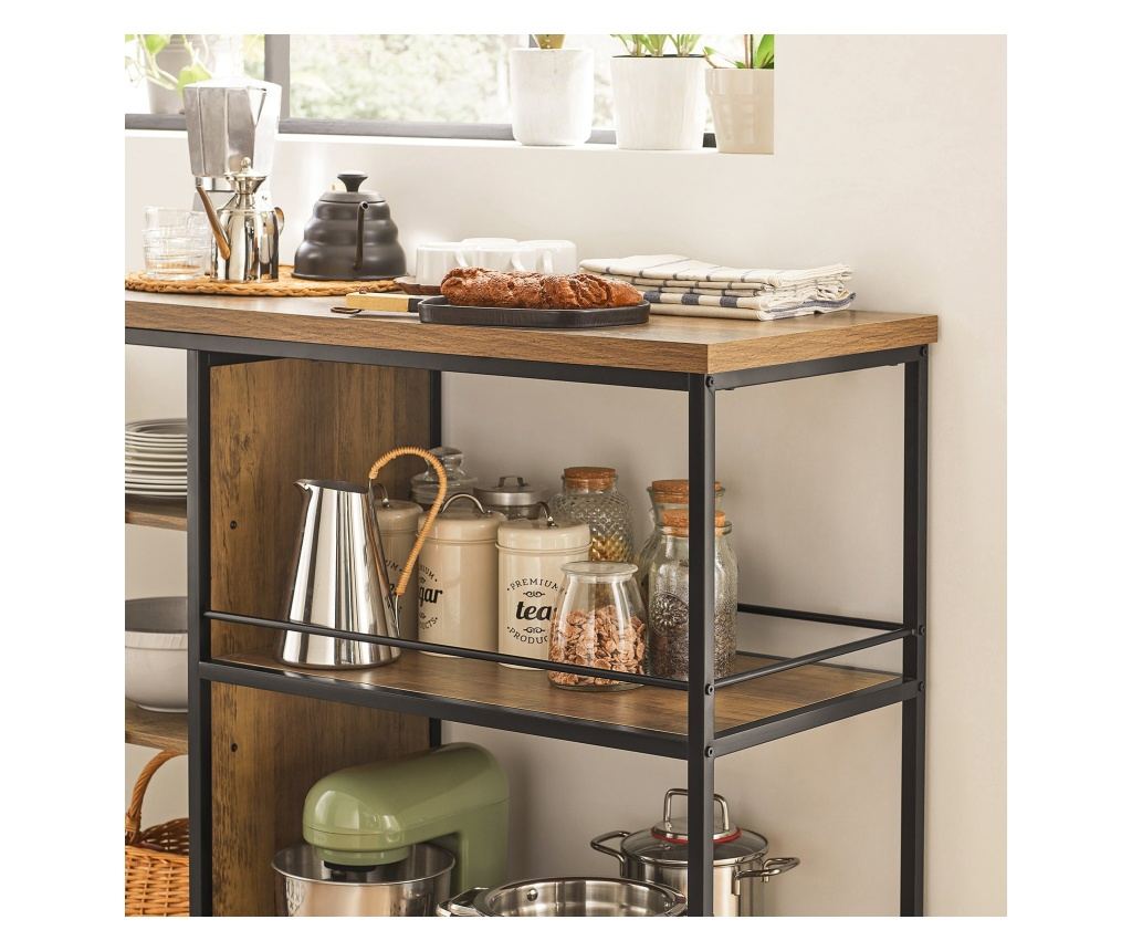 SoBuy βοηθητικά έπιπλα κουζίνασ, τροχήλατο καρότσι κουζίνασ, καρότσι κουζίνας σε ρόδες SVW18-F - 6