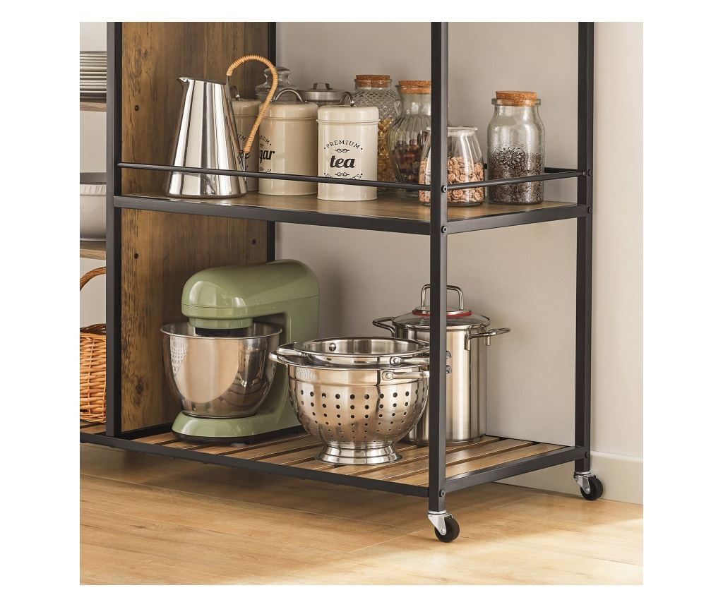 SoBuy βοηθητικά έπιπλα κουζίνασ, τροχήλατο καρότσι κουζίνασ, καρότσι κουζίνας σε ρόδες SVW18-F - 7