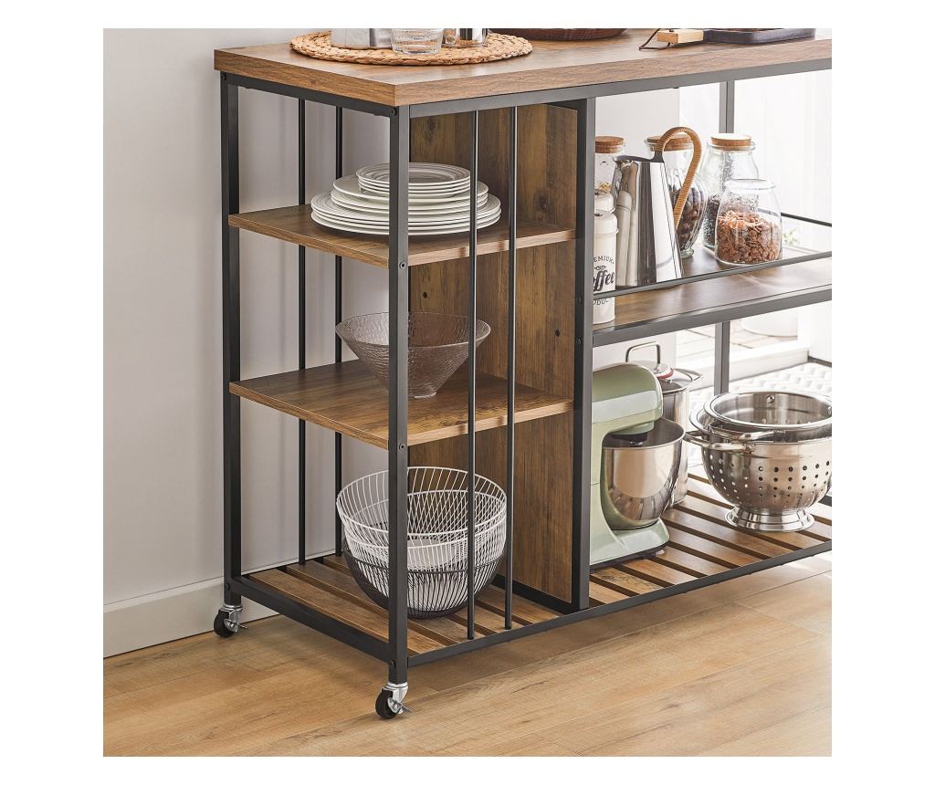 SoBuy βοηθητικά έπιπλα κουζίνασ, τροχήλατο καρότσι κουζίνασ, καρότσι κουζίνας σε ρόδες SVW18-F - 10