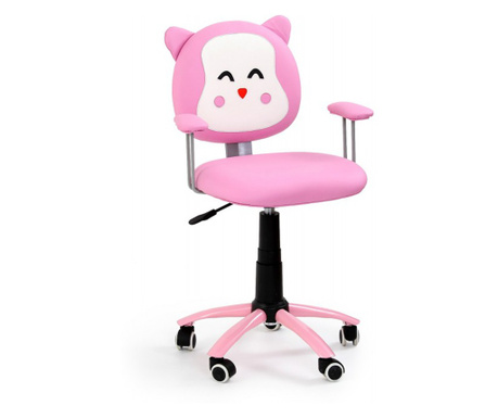 Gyerekszék Bogdan Furniture Kitty-E20, rózsaszín kereszt, Kartámasz, állítható magasságú