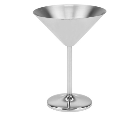 Pahar martini din inox CULINARO Silver, 250ml, 12xh16cm, argintiu