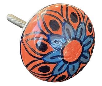 Kézzel festett vintage stílusú porcelán bútorgomb