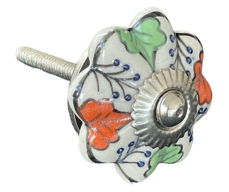 Kézzel festett vintage stílusú porcelán bútorgomb