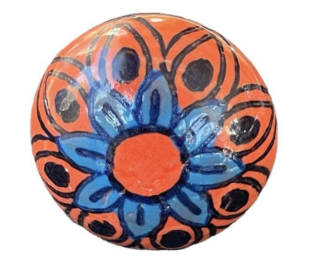 Kézzel festett vintage stílusú porcelán bútorgomb