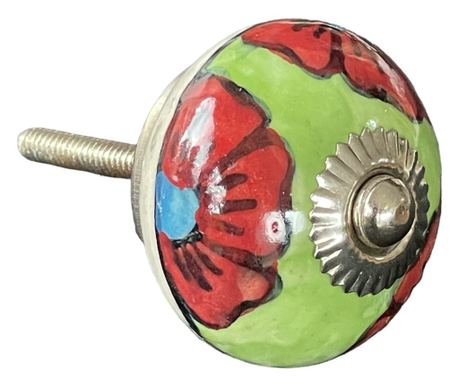 Kézzel festett vintage stílusú porcelán bútorgomb