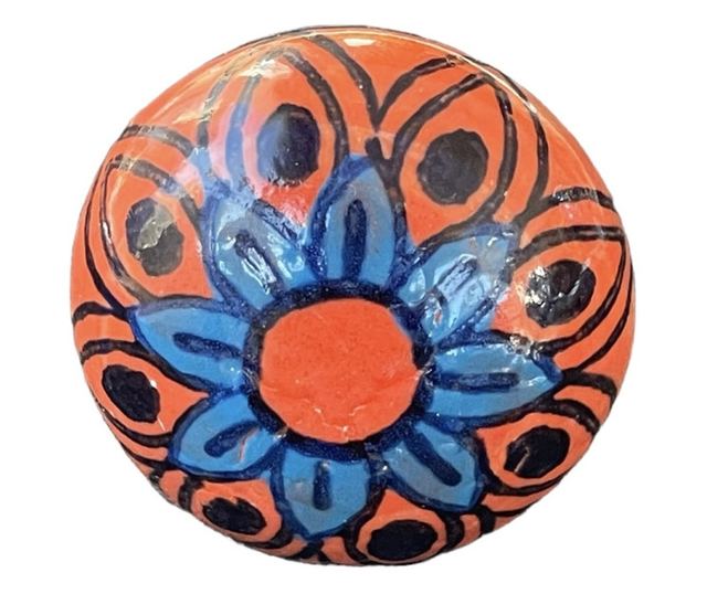 Kézzel festett vintage stílusú porcelán bútorgomb