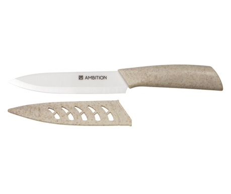 Cutit chef AMBITION Skiv, 15cm, alb, lama ceramica