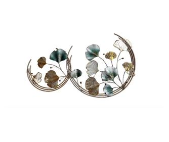 Decoratiune de perete, metalica, Flowers, 143x85cm, model floral
