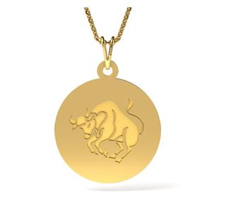 Lantisor cu pandantiv din aur galben model Taur