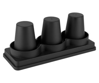 Suport pahare unica folosinta CULINARO, cu 3 compartimente, 32x12xh13cm, plastic