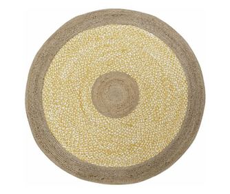 Covor DKD Home Decor Maro Alb Galben (200 x 200 x 1 cm)