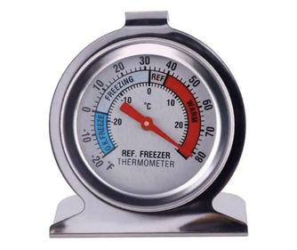 Termometru metalic Pufo pentru frigider, congelator sau camere frigorifice, interval -20°C / + 80°C