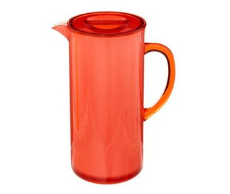 Carafa din plastic cu capac, Fresh Pink Color, 2 litri