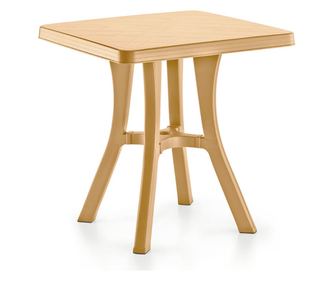Masa gradina patrata plastic RAKI ROYAL, 70x70xh73cm, maro tec
