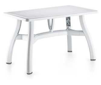 Masa gradina plastic RAKI KING, 115x70xh73cm, alba, dreptunghiulara