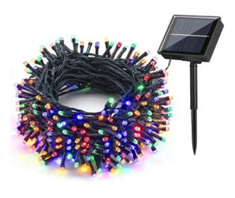 Lineáris karácsonyi telepítés, hideg fehér LED lámpa napelemes töltéssel, 100 LED, 10 M, 6043W