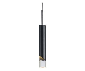 Pendul echipat cu LED, Blackie, 10W, tricolor (2700K, 4000K, 6500K), corp aluminiu, abajur cristal, 6x6x32cm