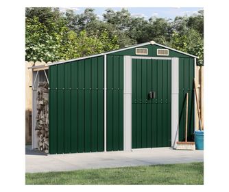 Αποθήκη Κήπου, Πράσινη, 277x93x179 εκ., Γαλβανισμένος Χάλυβας