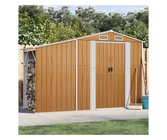 Αποθήκη Κήπου, Καφέ, 277x93x179 εκ., Γαλβανισμένος Χάλυβας