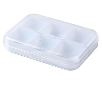 Cutie patrata pentru organizare medicamente, vitamine sau suplimente, Pufo Medicine, 9 cm, alb