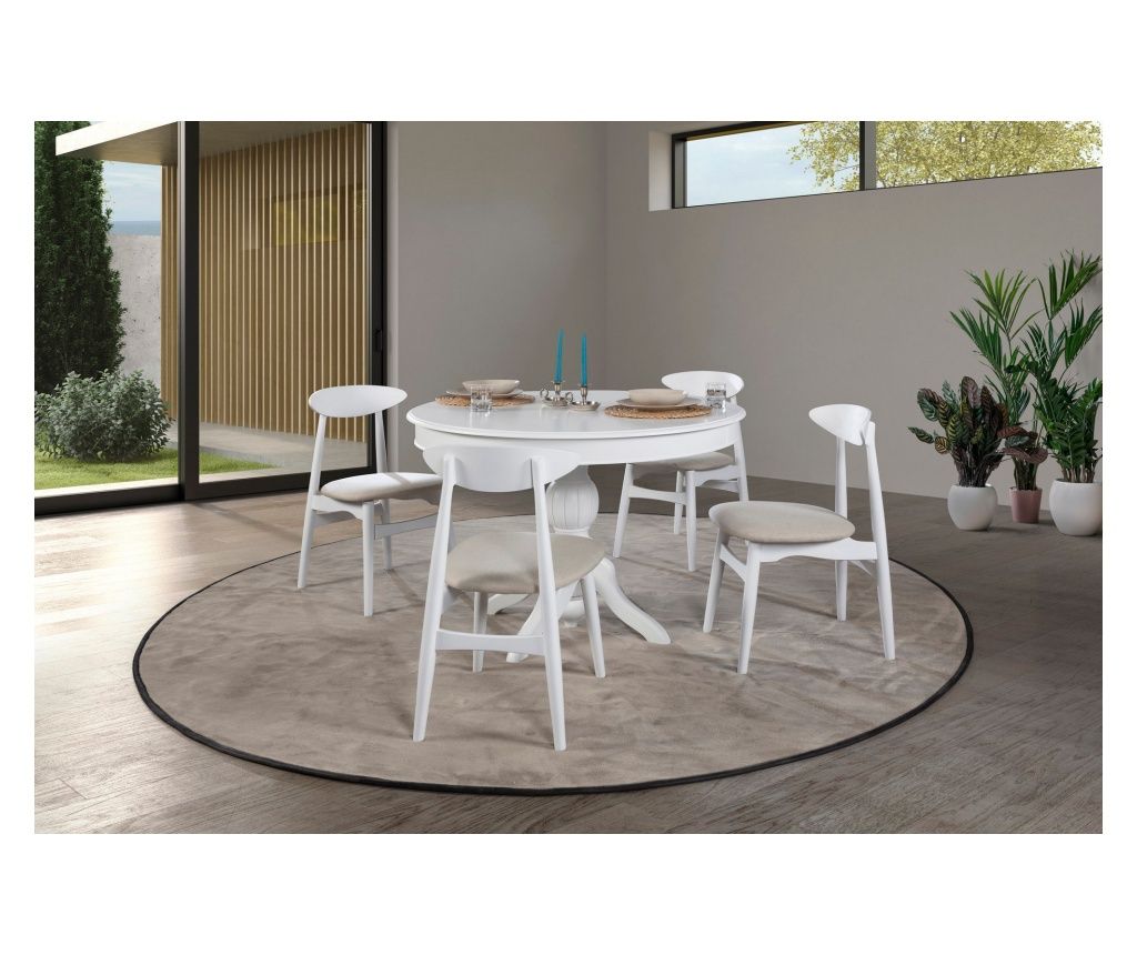 Set masa extensibila si scaune (5 piese), Albero152 