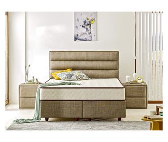Madrac, Bijela boja Smeđa, Visco Exclusive 140x200 cm Double Size Memory Foam Luxury Soft Mattress