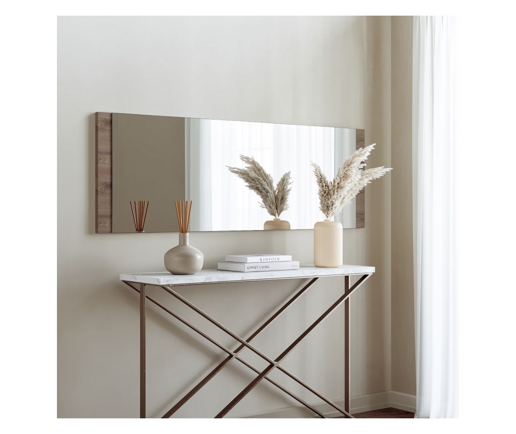 Mirror, Decorative Basic Walnut Vanity Mirror 40x120