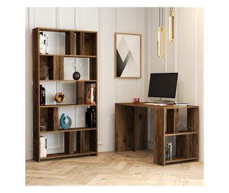 Študijska miza in knjižna polica