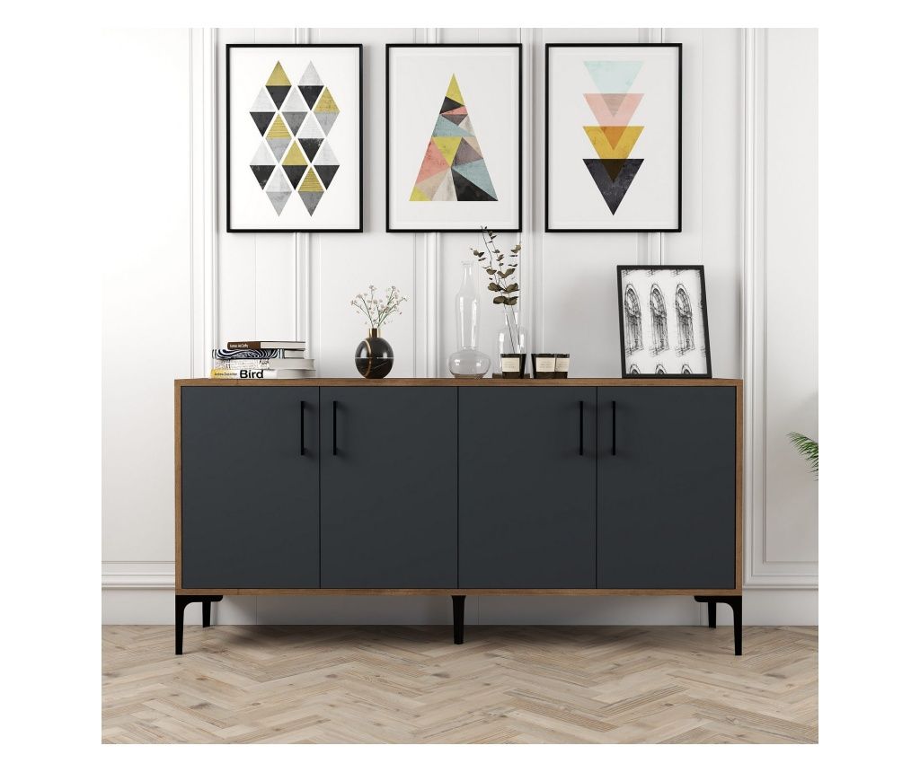 Dresser, Kiev 160 - Walnut, Anthracite