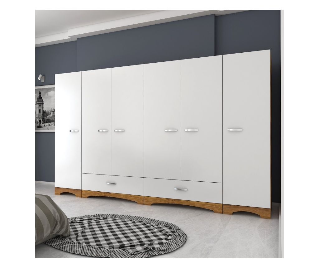 Garderobni ormar, Bijela boja Orah, F4 - 524 