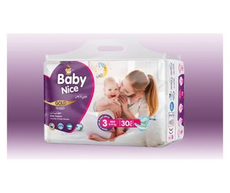 Scutece bebelusi BABY NICE 3 Midi (4 - 9 kg) 30 buc.