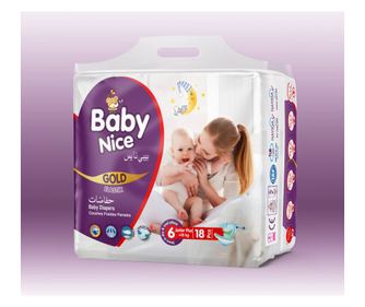 Scutece bebelusi BABY NICE 6 Junior (15+ kg) 18 buc.