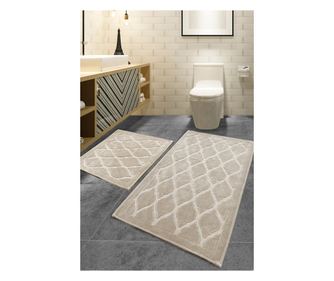 Zestaw dywaników łazienkowych (2 sztuki), Dante - beżowy