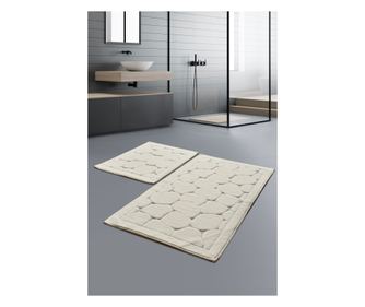 Kupaonski tepisi u setu (2 komada), Parma - Ecru