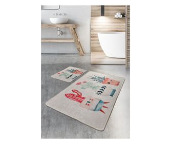 Kupaonski tepisi u setu (2 komada), Happy Cactus