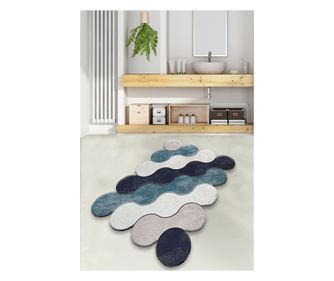 Χαλί μπάνιου, Circle - Blue
