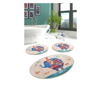 Kupaonski tepisi u setu (3 komada), Etnic