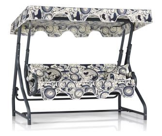 Vrtni trosjed za ljuljanje, crna krema boja, Ruta