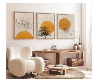 Okrasna uokvirjena MDF slika (3 kosi) Huhu147 - 20 x 30