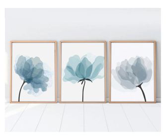 Dekorativno uokvirjeno slikarstvo MDF (3 kosi), Huhu206 - 30 x 40