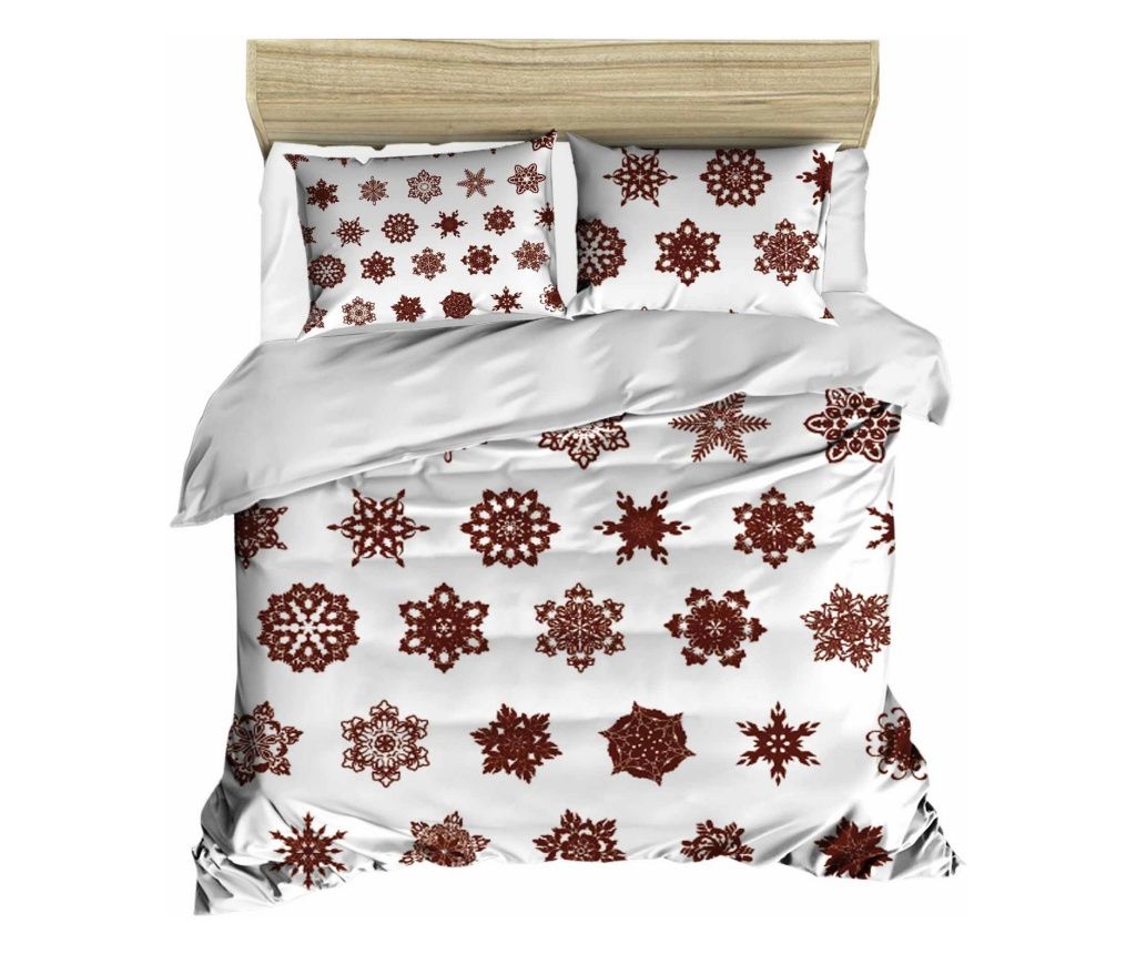 Lenjerie de pat (FR), maro Alb