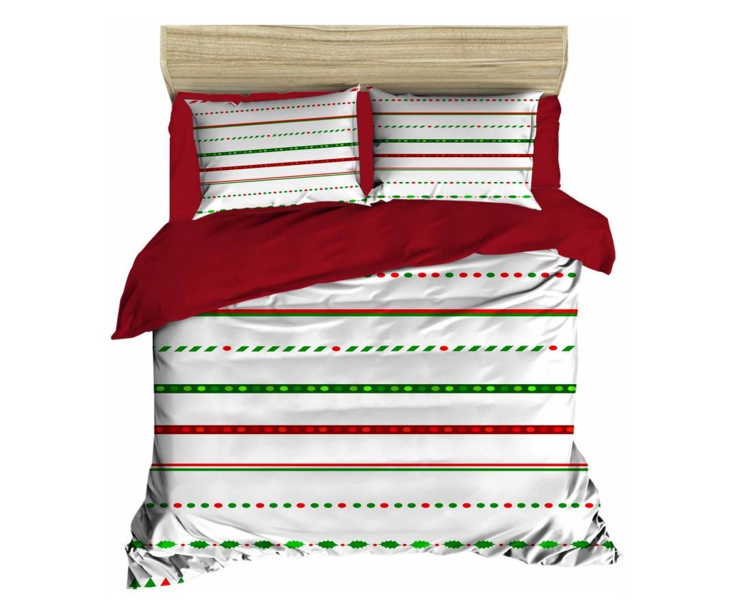 Posteljnina (FR), rdeča Zelena Bela