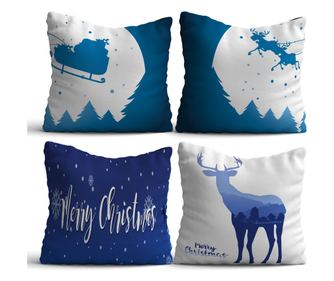 Комплект калъфки за възглавници (4 броя), многоцветни