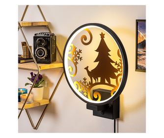 Stenska svetilka, črna Baker