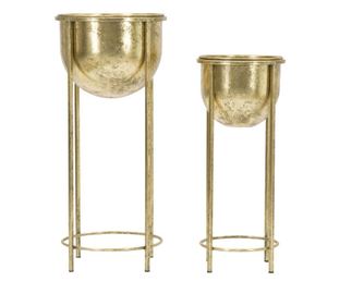 Stranska mizica Coppia zlata 27 cm (2 kosa)