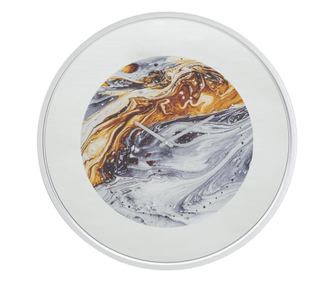 Zidni sat ogledalo sivo cm ø 60x5