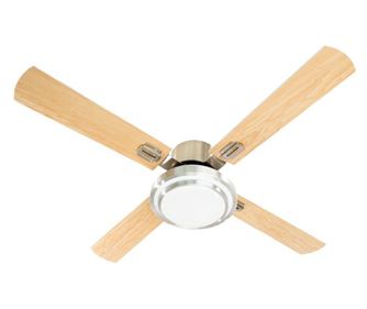 Stropni ventilator, 52", 132 cm, sa izvorom svjetlosti, drvene lopatice, 3 brzine, ​​80W, tajmer, reverzibilan, daljinski upravl