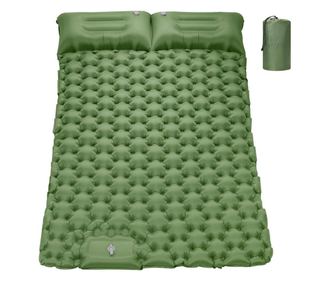 Saltea dubla pentru drumetii, verde