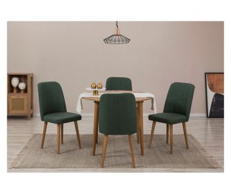 Raztegljiva jedilna miza in stoli (5 kosov)